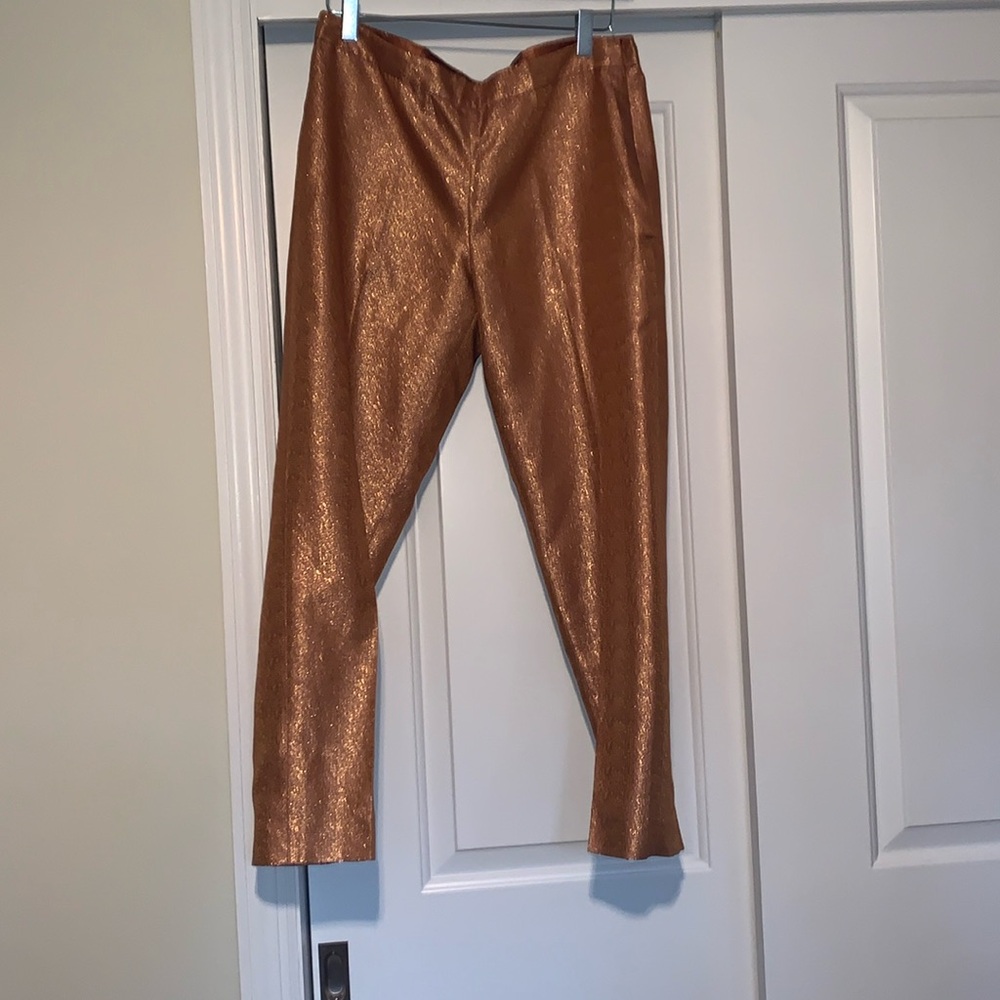J. Crew Collection Metallic Copper Pants